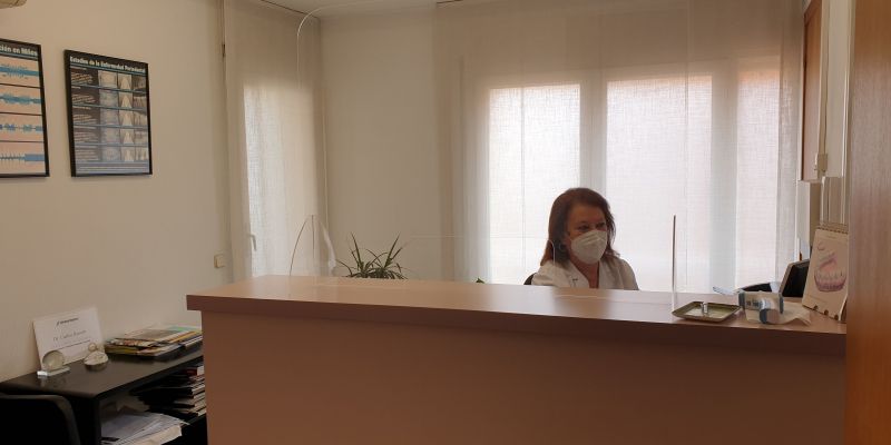 Recepció de clinica dental Rosetti. FOTO: Cedida