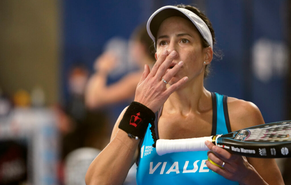 Marta Marrero durant els quarts de final de l'Estrella Damm Alicante Open 2021. FOTO: World Padel Tour