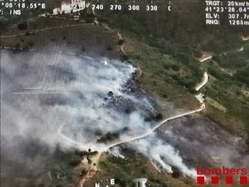 El foc que ha cremat a Collserola FOTO: Bombers