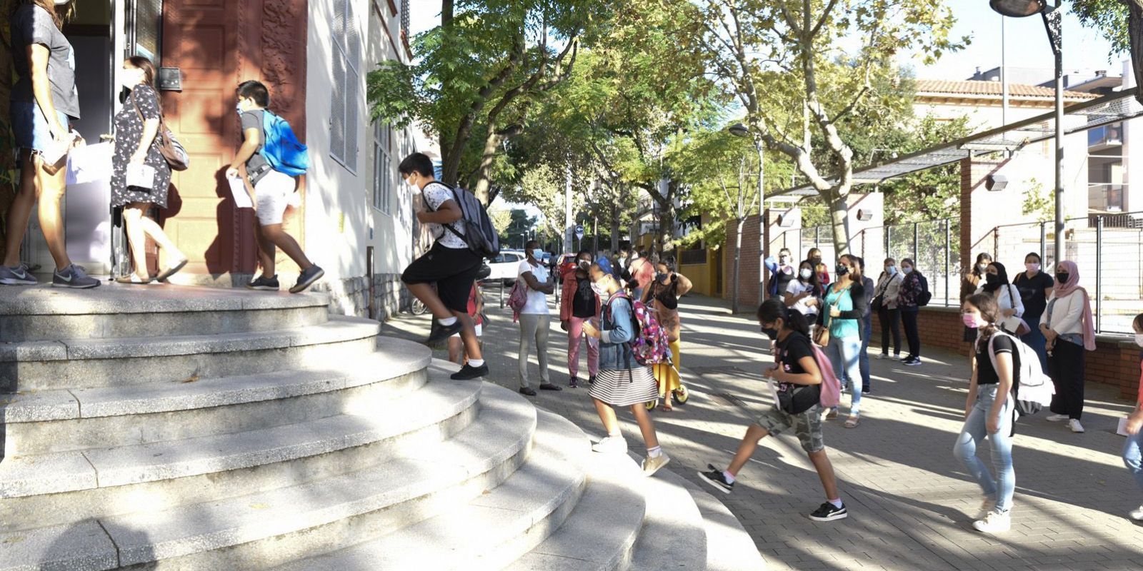 Canvis en la tornada a l'escola a Catalunya. FOTO: Bernat Millet