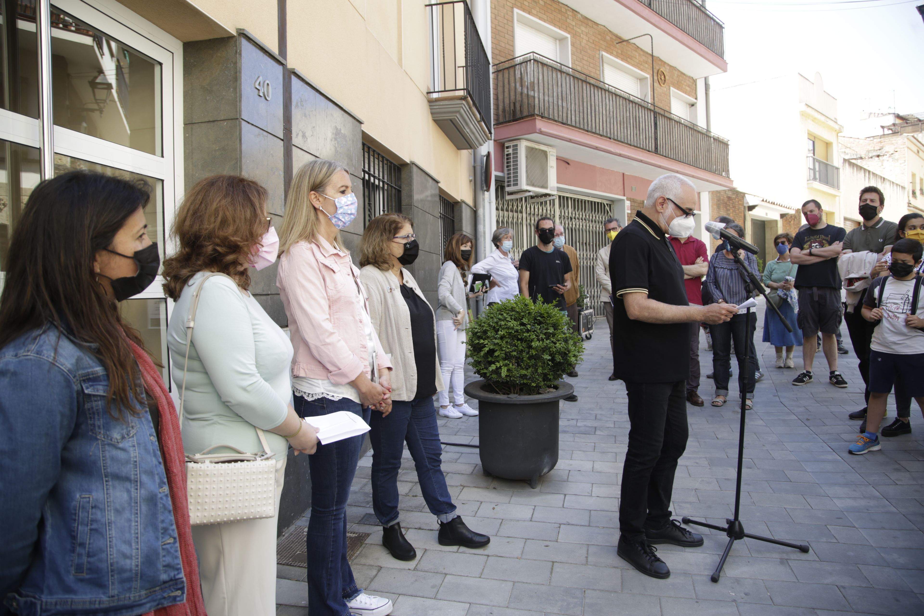 Sant Cugat ret homenatge als santcugatencs que van ser deportats a camps de concentració nazis. FOTO: Àngel Bravo