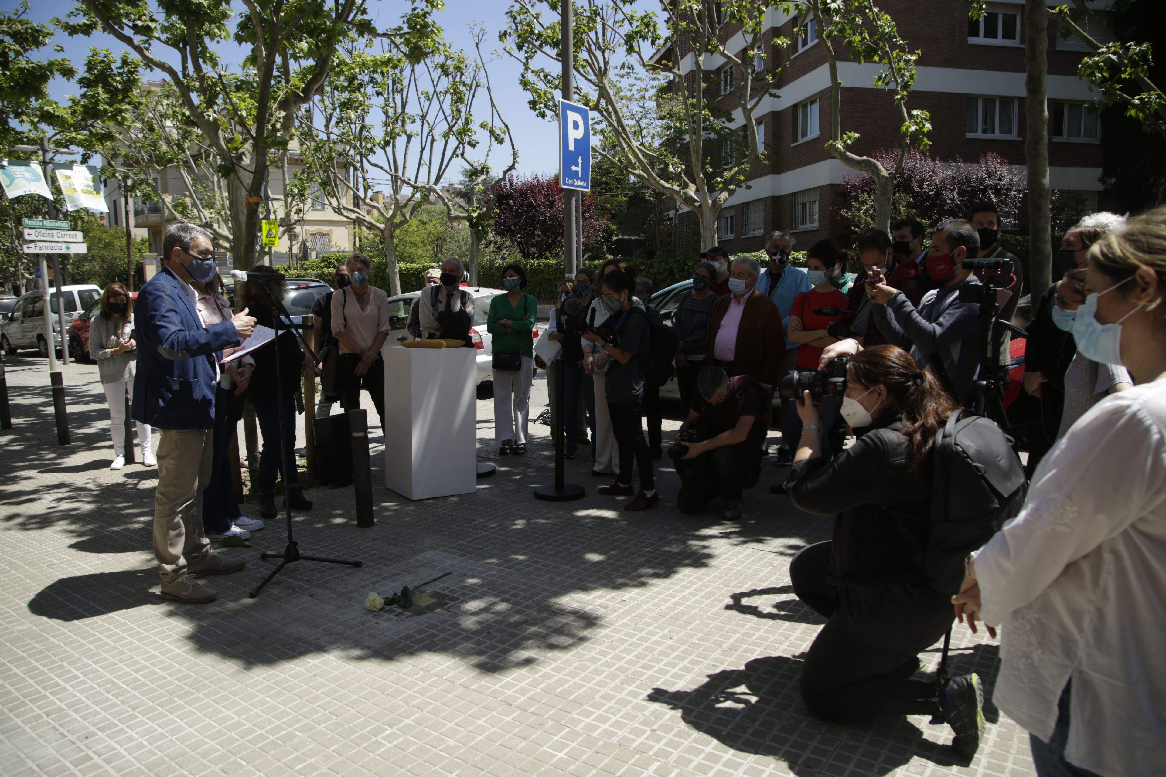 Sant Cugat ret homenatge als santcugatencs que van ser deportats a camps de concentració nazis. FOTO: Àngel Bravo