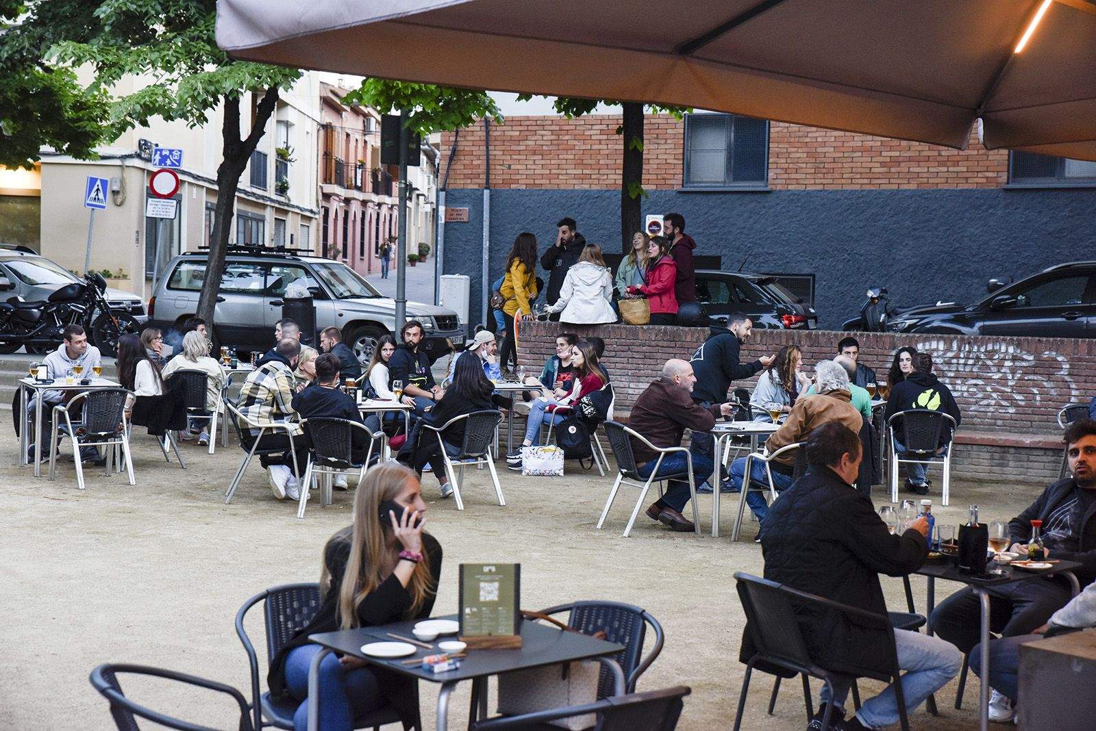 Una terrassa d'un restaurant a la ciutat de Sant Cugat FOTO: Bernat Millet