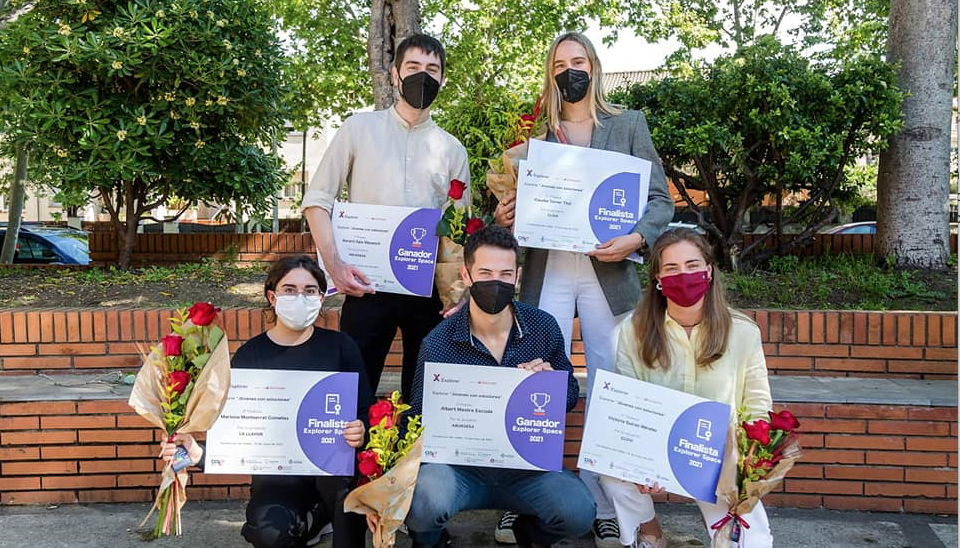 Guanyadors i finalistes del Programa Explorer 2021. FOTO: Núria Puentes (Ajuntament de Cerdanyola)