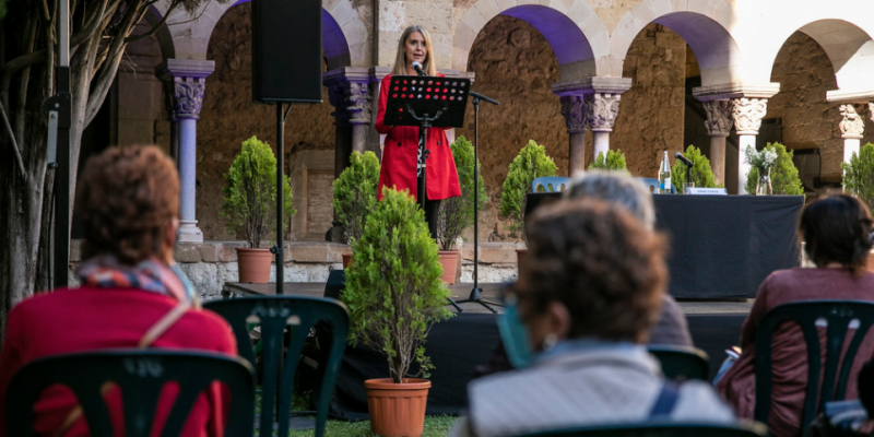 L'alcaldessa de Sant Cugat, Mireia Ingla, en l'acte d'inauguració del Dia Internacional dels Museus. FOTO: Lali Puig (Ajuntament)