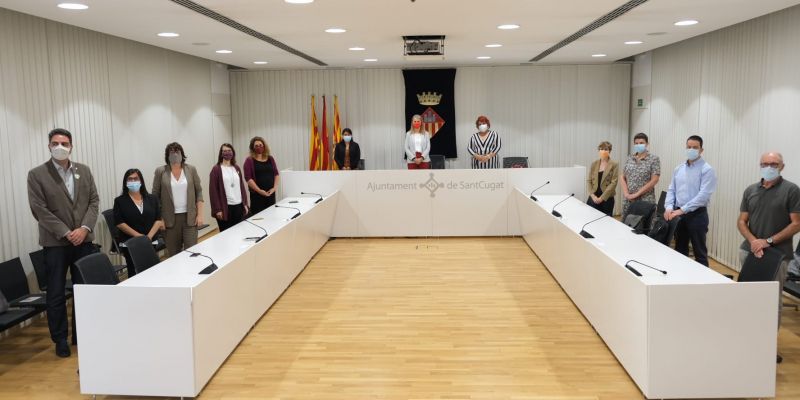 Rebuda a Susana de la Cruz i Regina Zoe en Ciutats Defensores dels Drets Humans. FOTO: Lali Puig