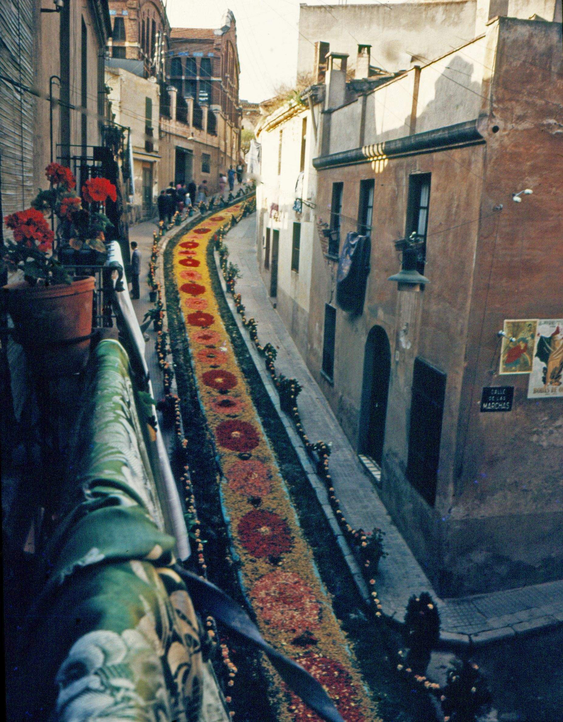 El carrer d'Endavallada en el Corpus del 1954. FOTO: Octavi Galceran