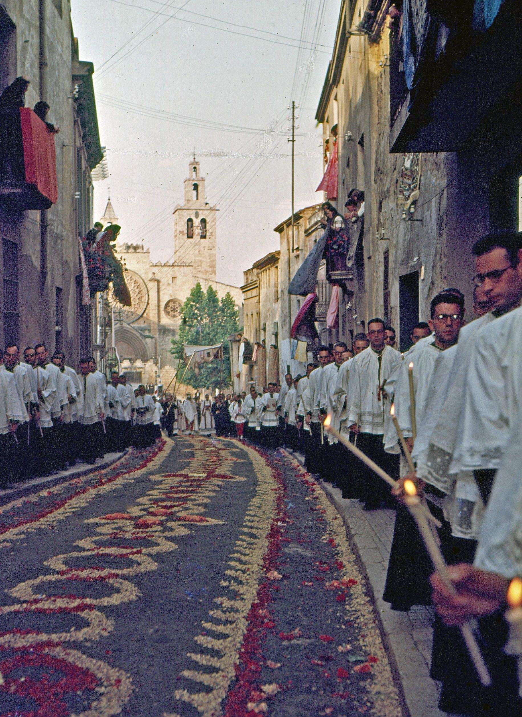 Processó de Corpus de l'any 1955. FOTO: Octavi Galceran