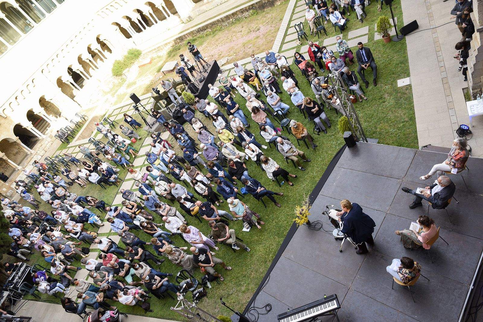 Record a Arcadi Oliveres. Foto: Bernat Millet.