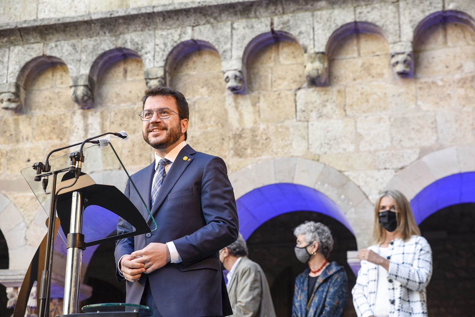 Record a Arcadi Oliveres. Foto: Bernat Millet.