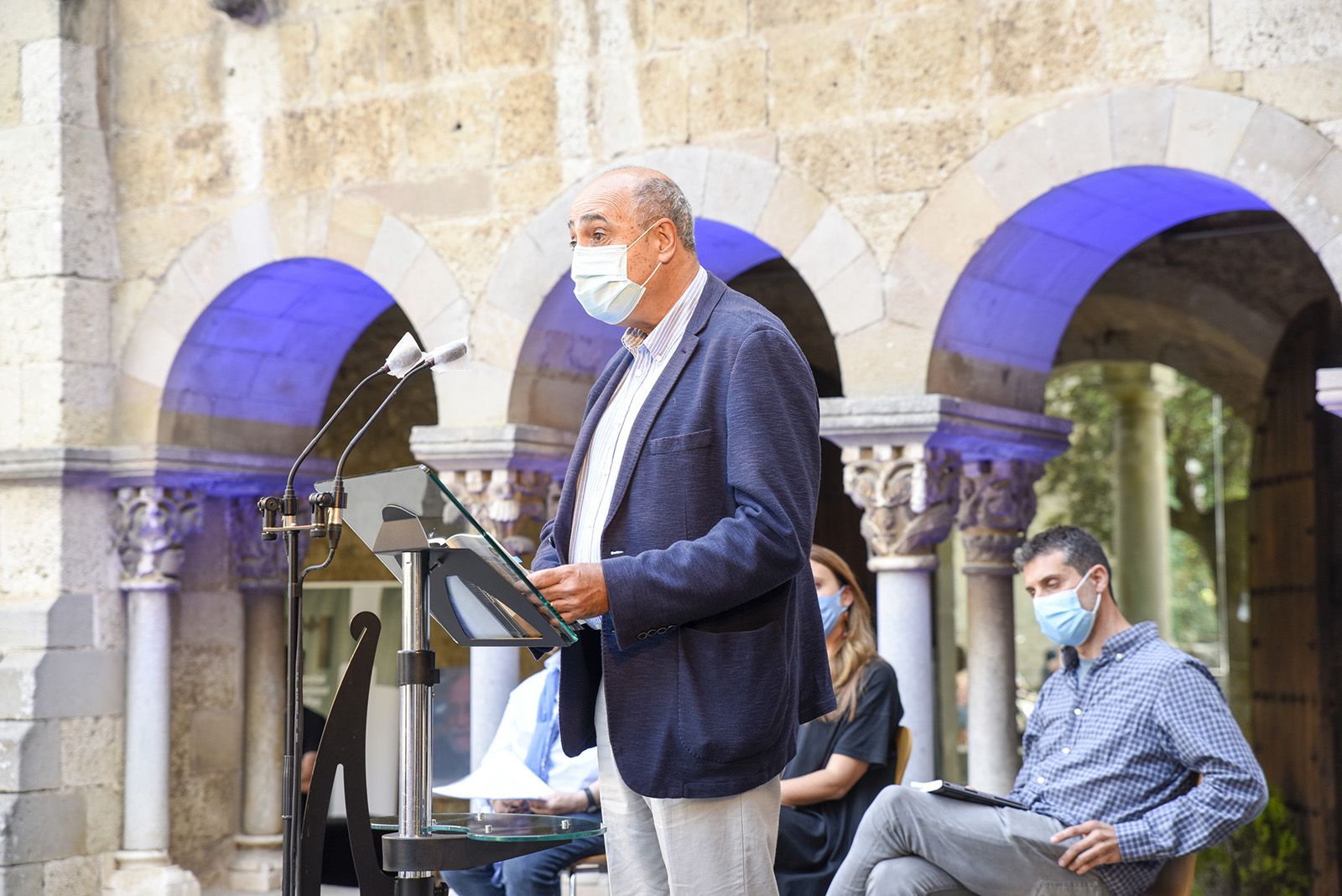 Record a Arcadi Oliveres. Foto: Bernat Millet.