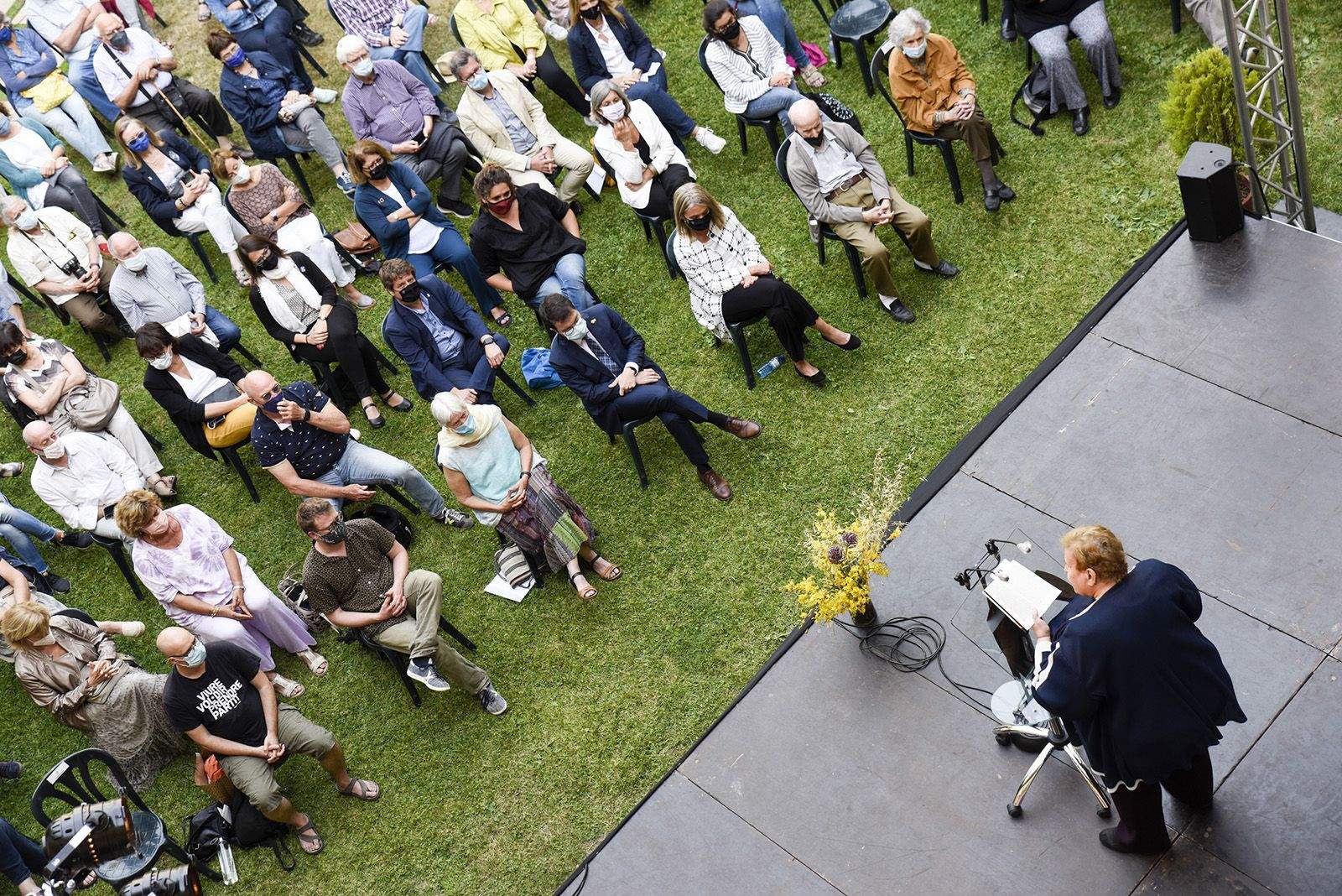 Record a Arcadi Oliveres. Foto: Bernat Millet.