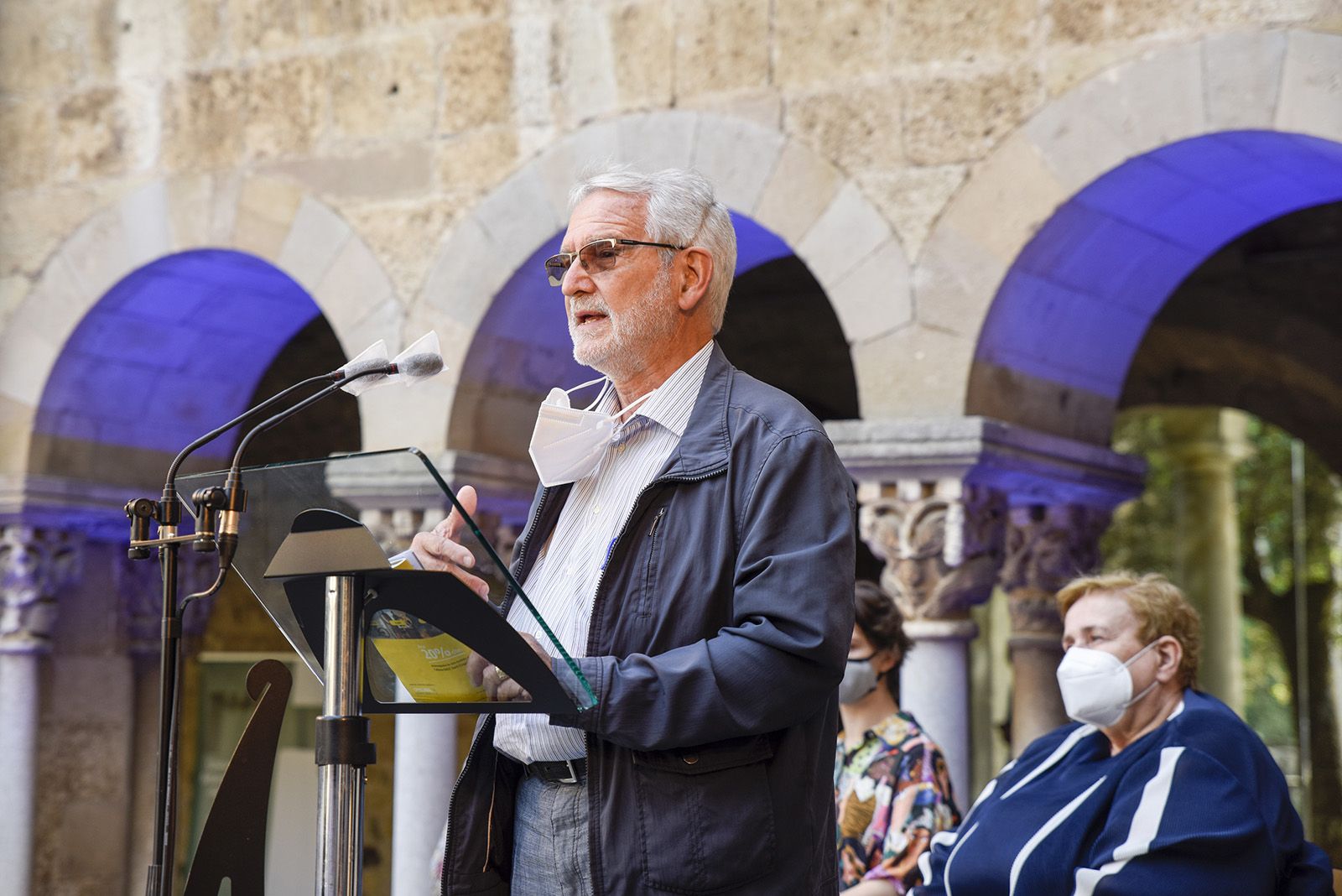Record a Arcadi Oliveres. Foto: Bernat Millet.