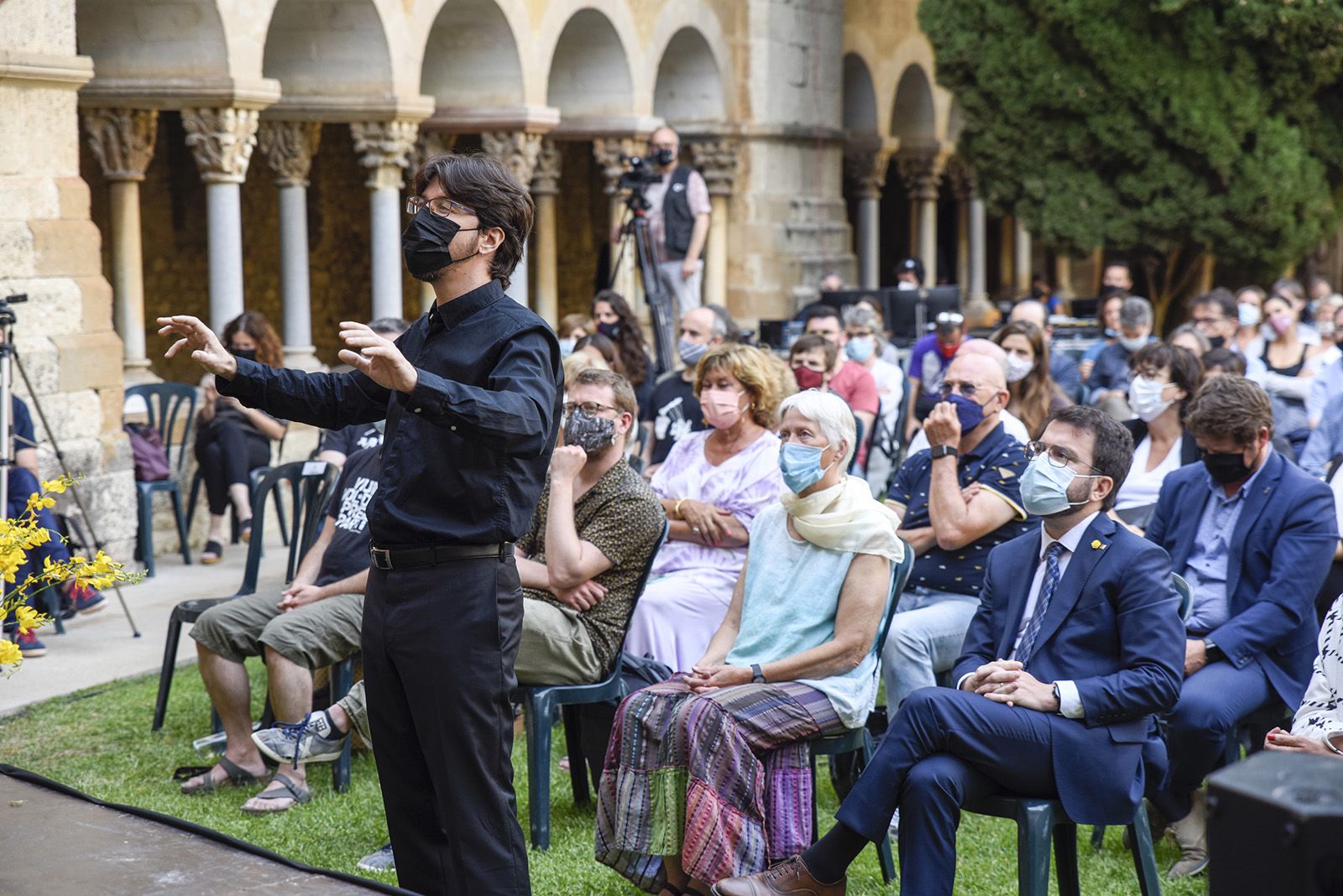Record a Arcadi Oliveres. Foto: Bernat Millet.