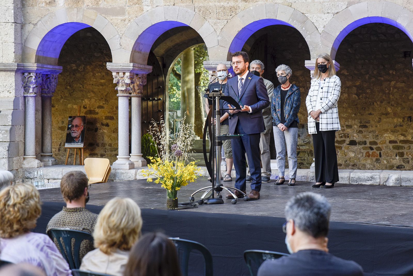 Record a Arcadi Oliveres. Foto: Bernat Millet.