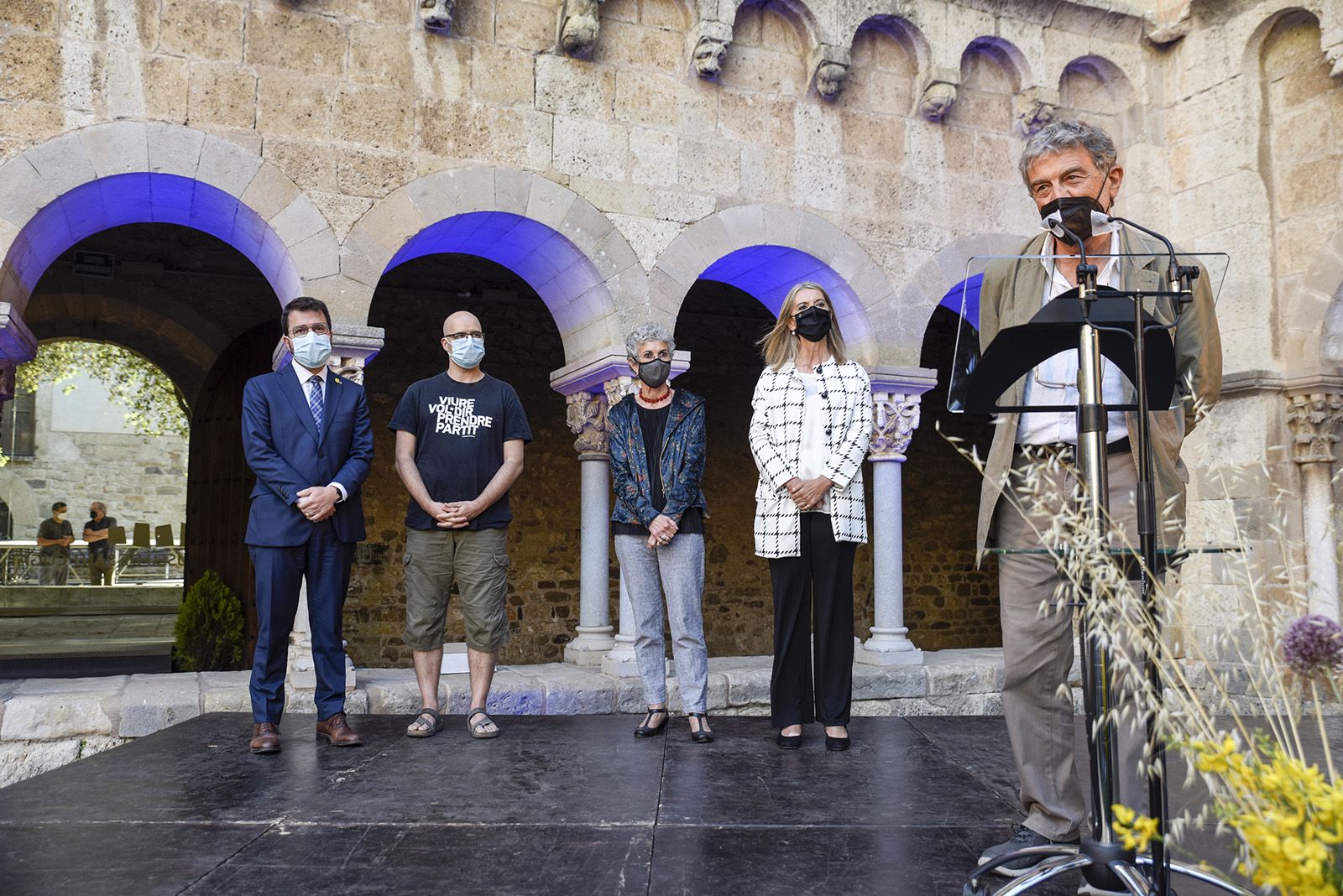 Record a Arcadi Oliveres. Foto: Bernat Millet.