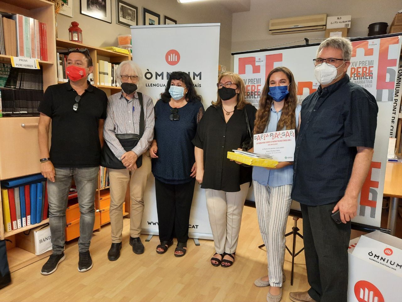 Maria Muñoz Parra, guanyadora del premi Pere Ferrer  d'Òmnium Sant Cugat. FOTO: Cedida