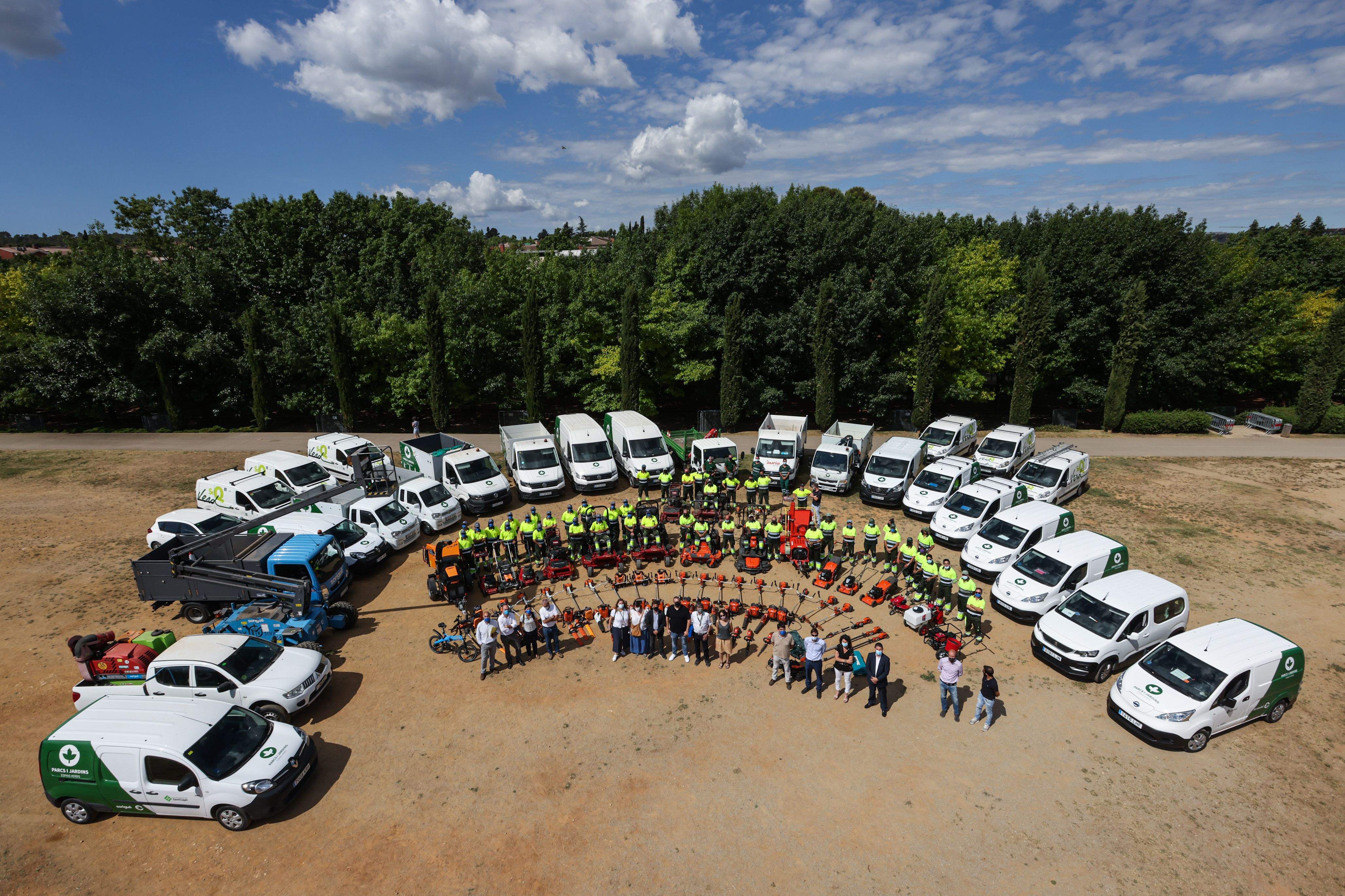 El conjunt de recursos humans i material amb els quals compta l'Ajuntament de Sant Cugat. FOTO: Lali Puig