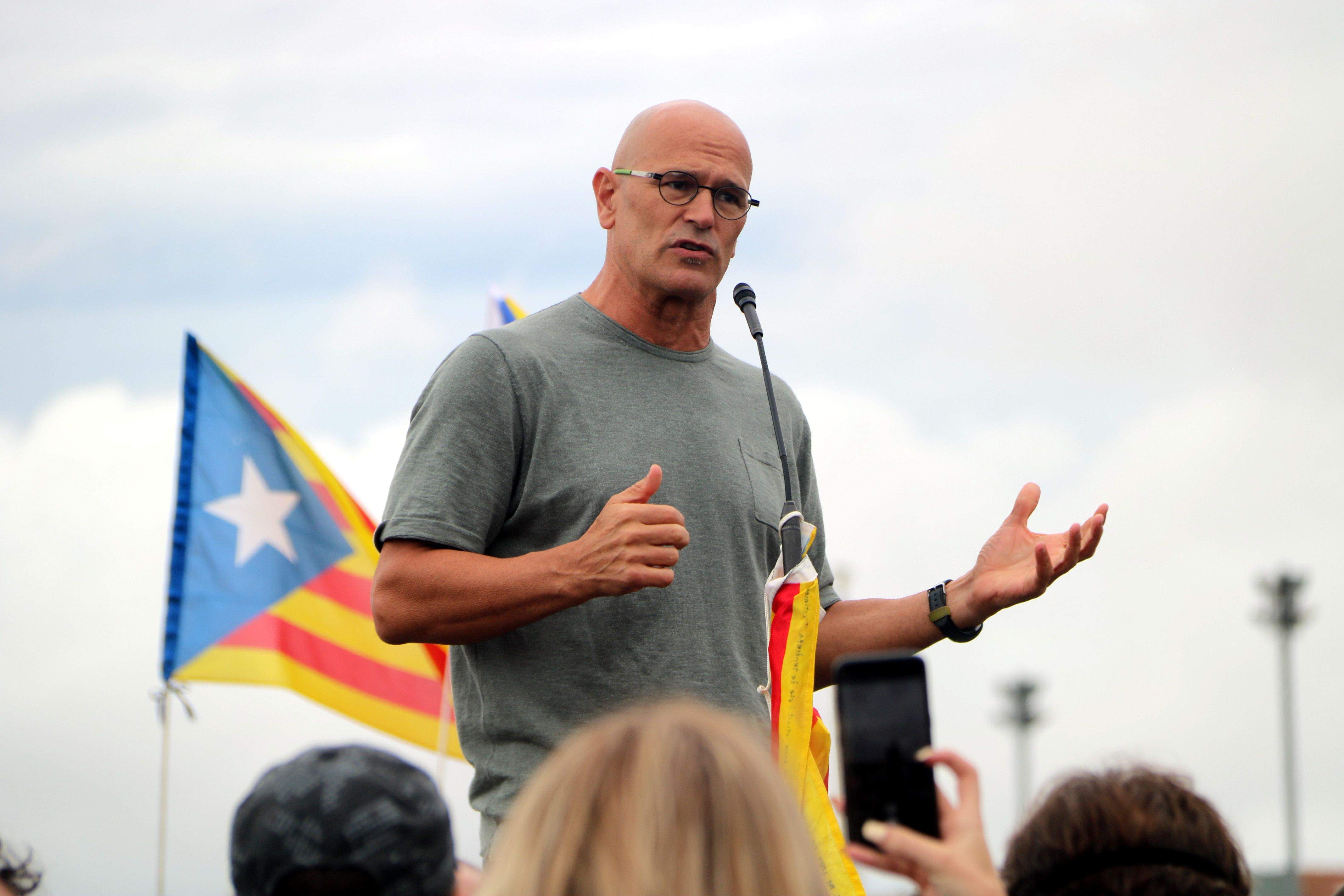 Raül Romeva, en un acte polític. FOTO: Nia Escolà / ACN