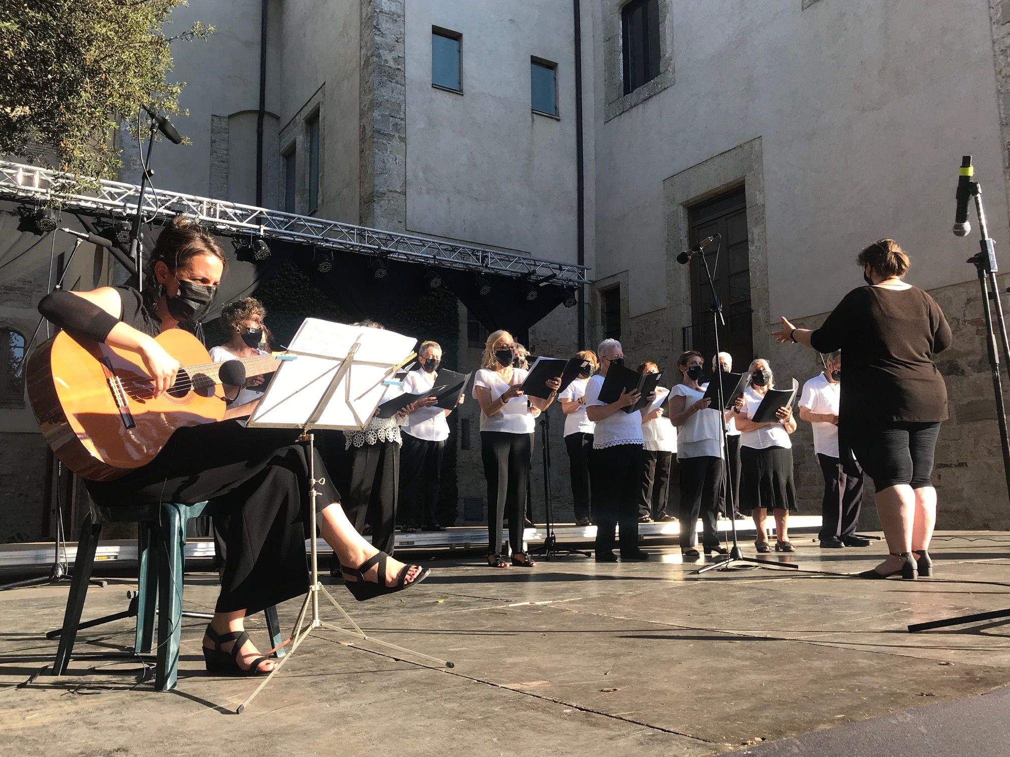 La Coral La Unió ha posat la veu per Festa Major. FOTO: Nielo Ballart