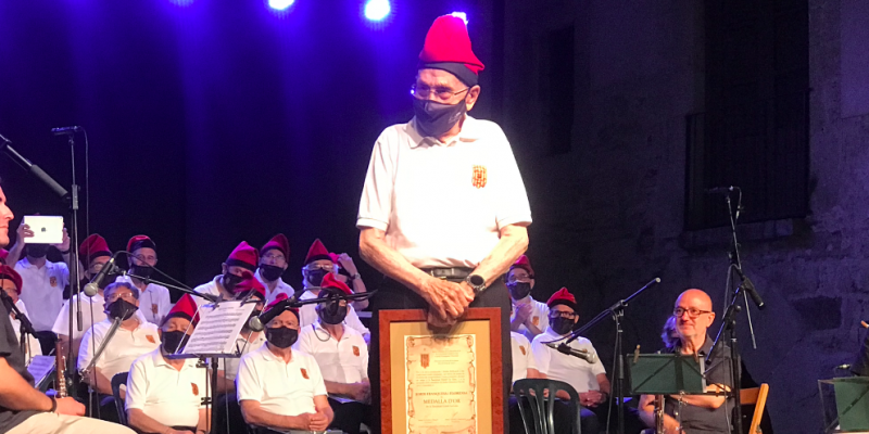 Josep Franquesa i Florensa en el moment del reconeixement. FOTO: TOT
