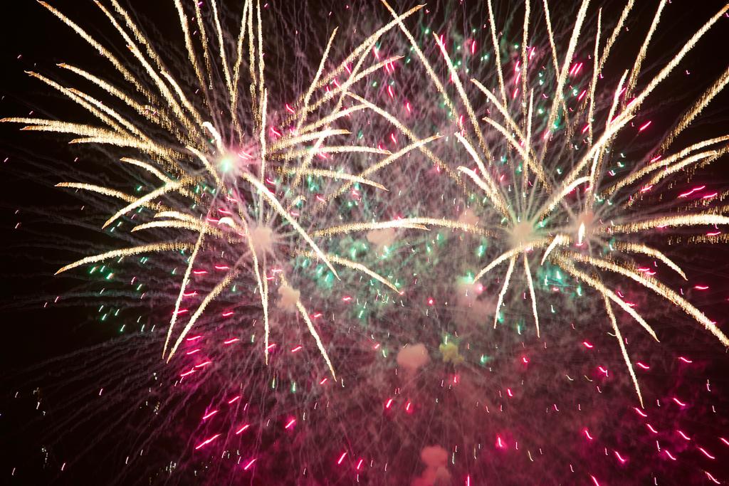 Castells de focs de la Festa Major del 2021. FOTO: Àngel Bravo