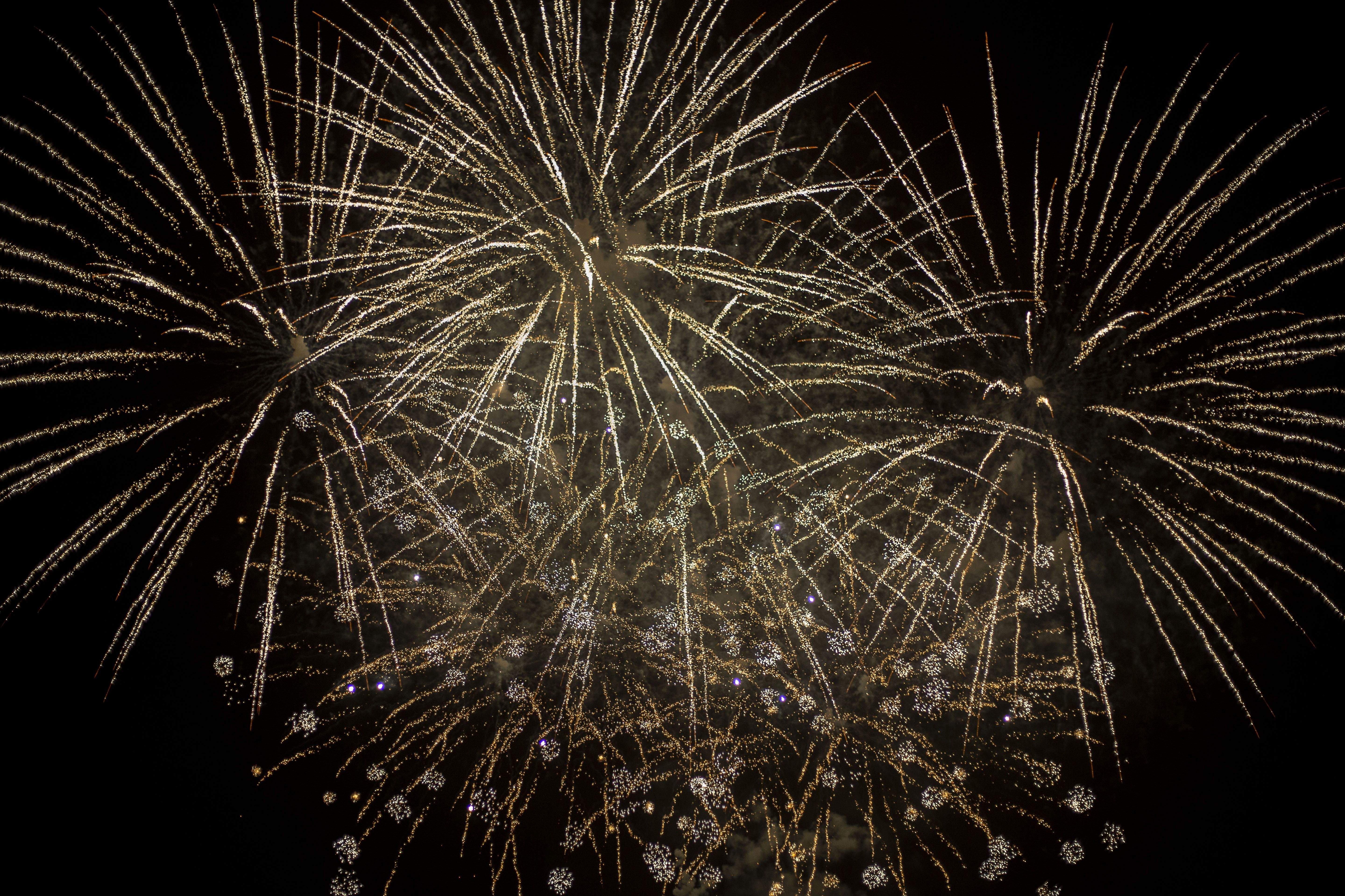 Castells de focs de la Festa Major del 2021. FOTO: Àngel Bravo