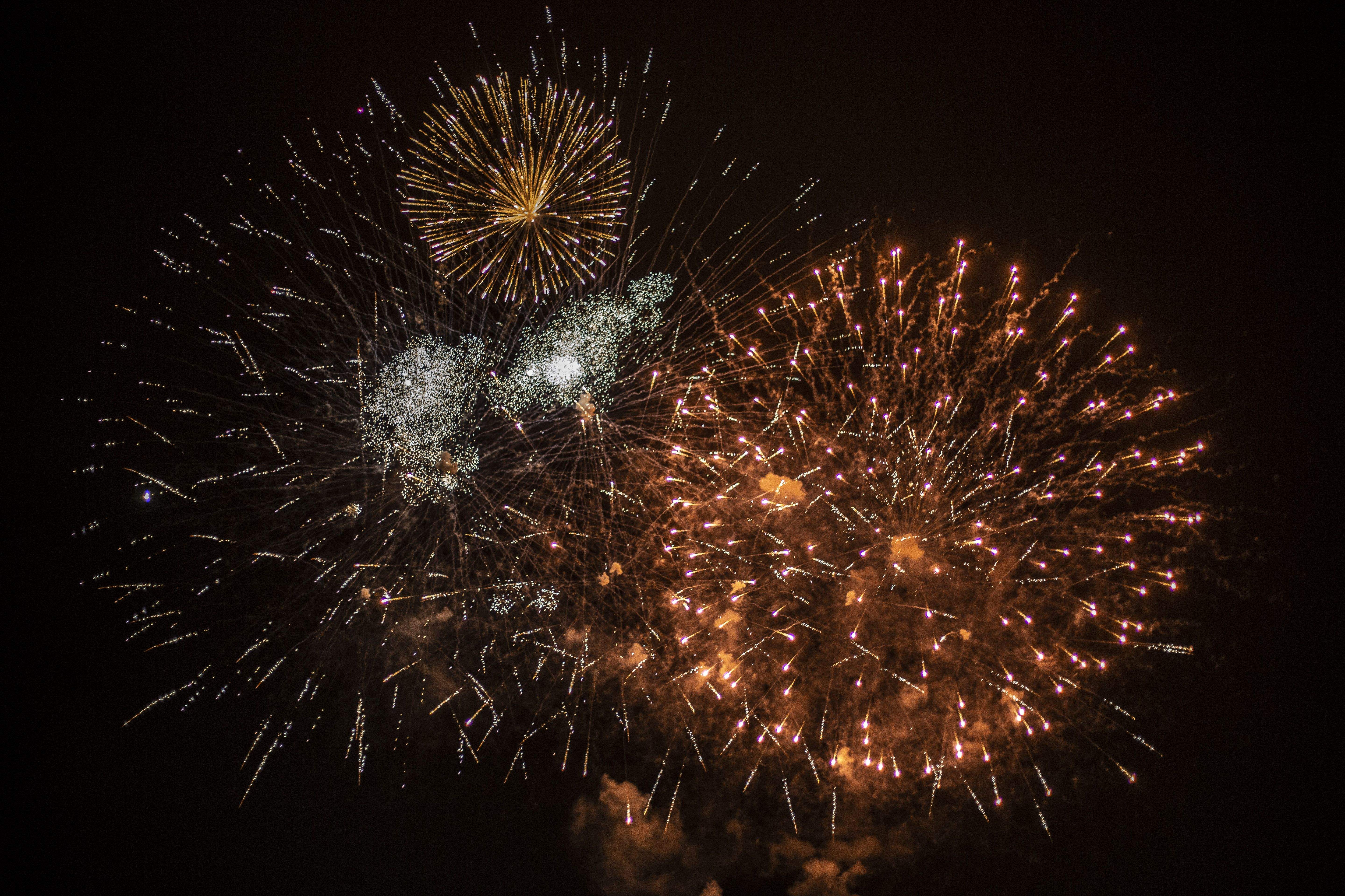 Castells de focs de la Festa Major del 2021. FOTO: Àngel Bravo