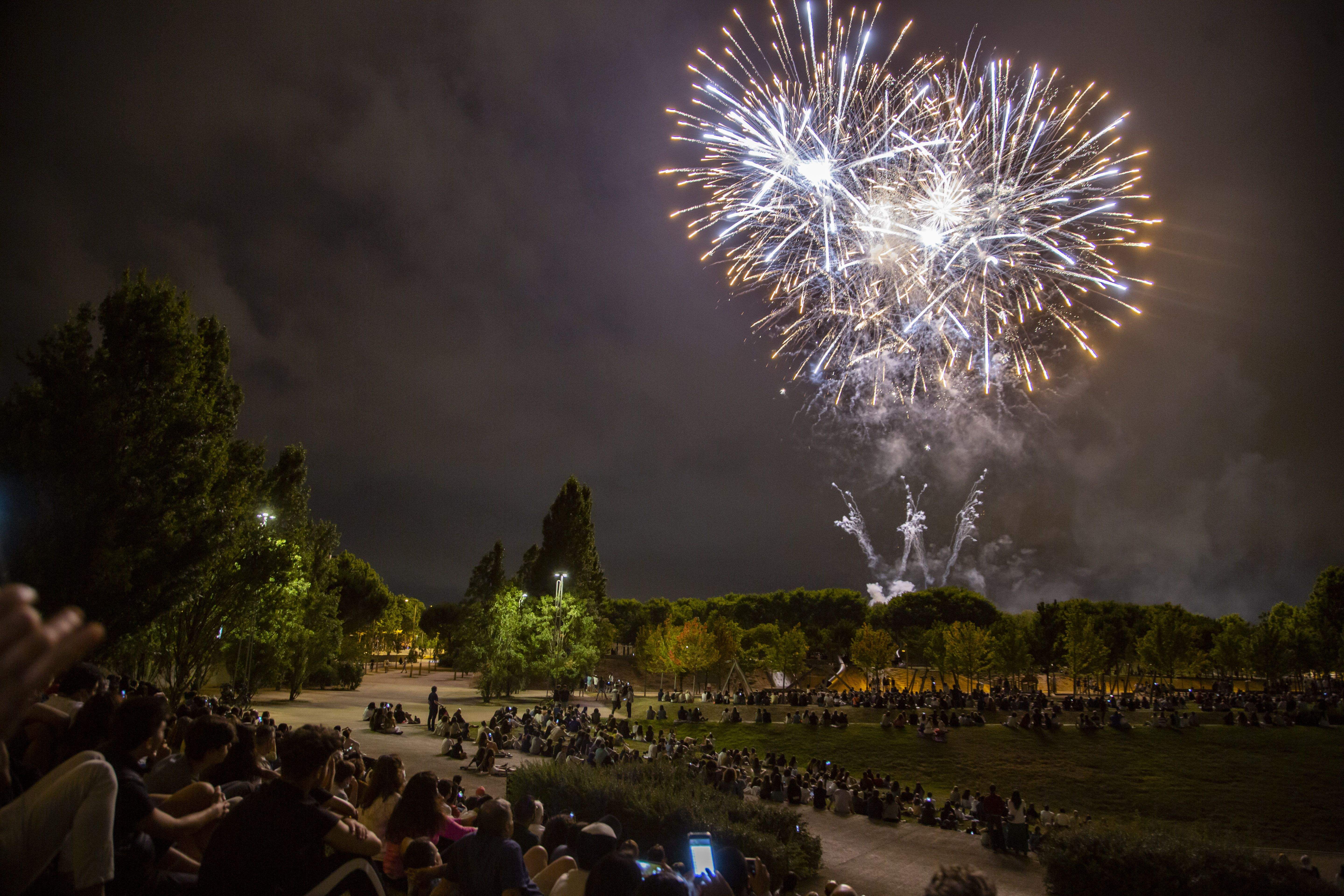 Castells de focs de la Festa Major del 2021. FOTO: Àngel Bravo