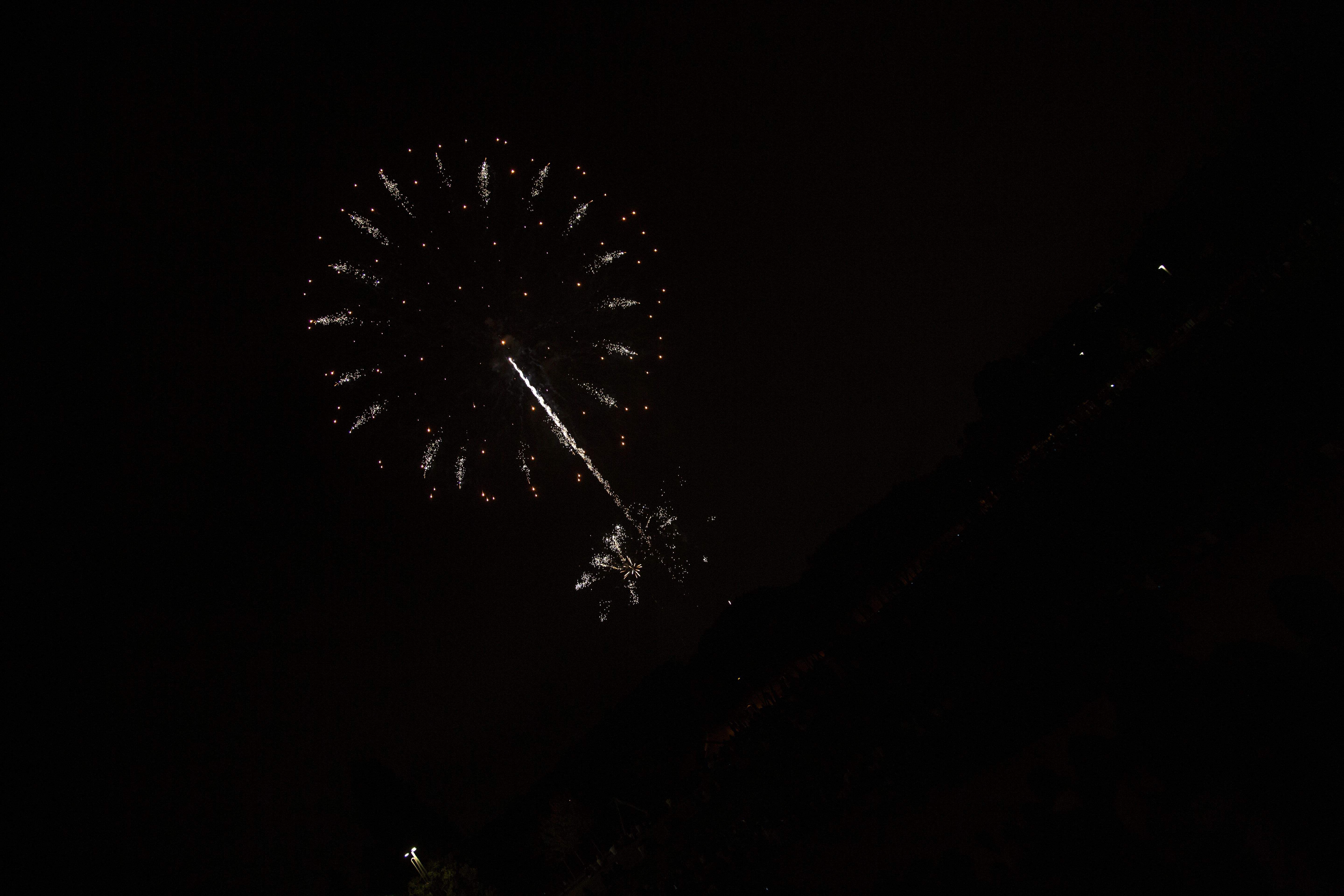 Castells de focs de la Festa Major del 2021. FOTO: Àngel Bravo