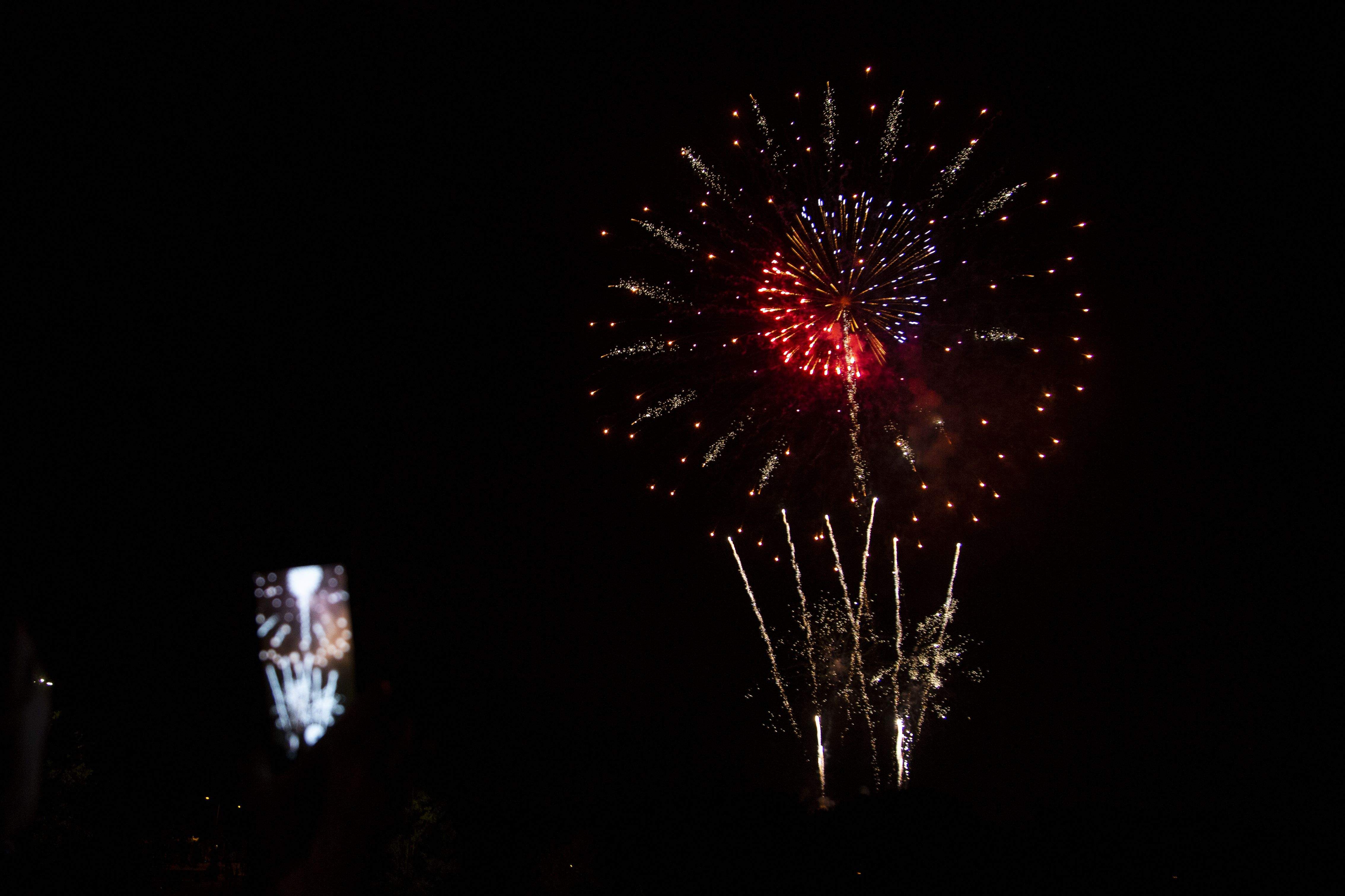 Castells de focs de la Festa Major del 2021. FOTO: Àngel Bravo