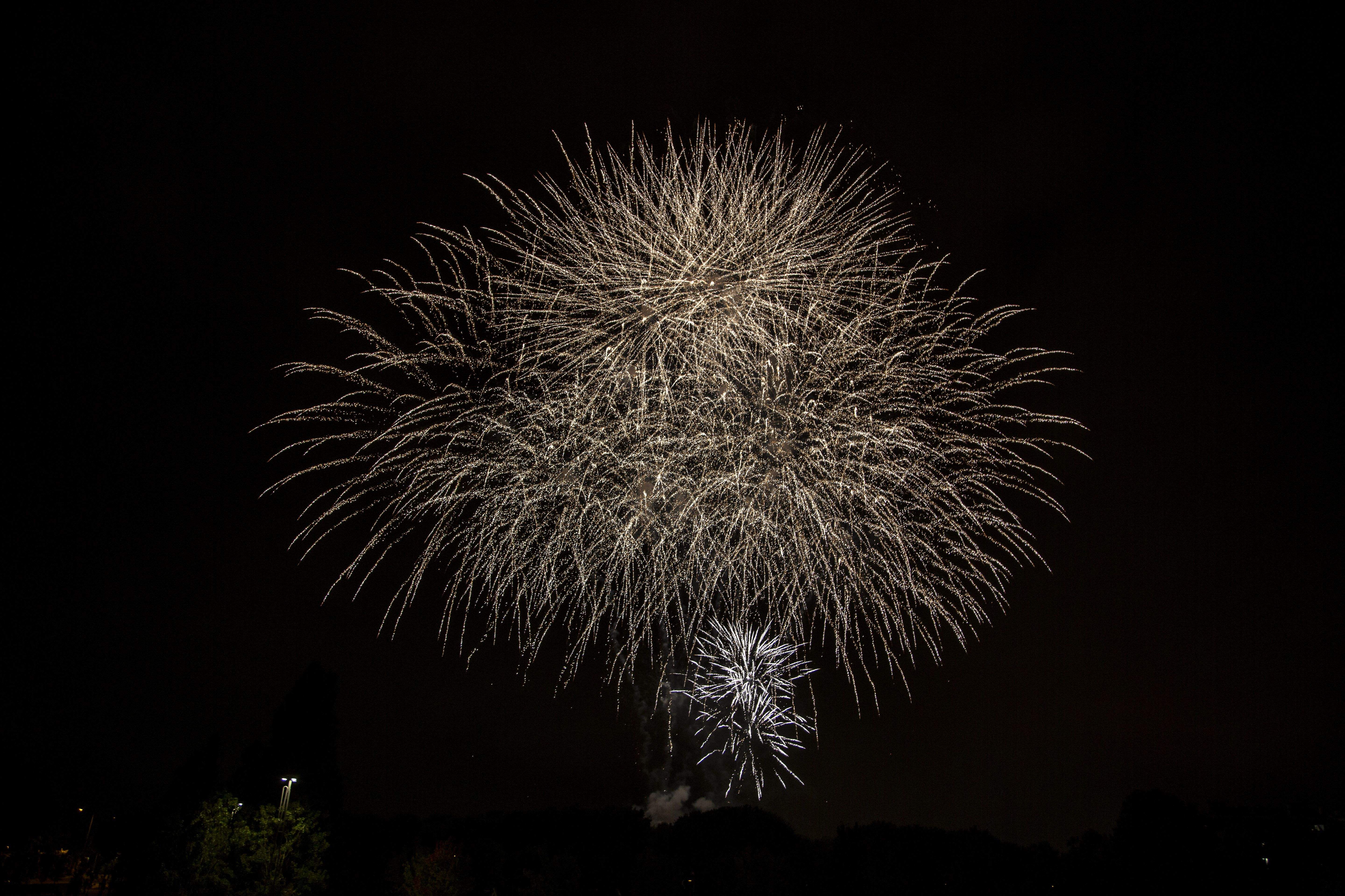 Castells de focs de la Festa Major del 2021. FOTO: Àngel Bravo