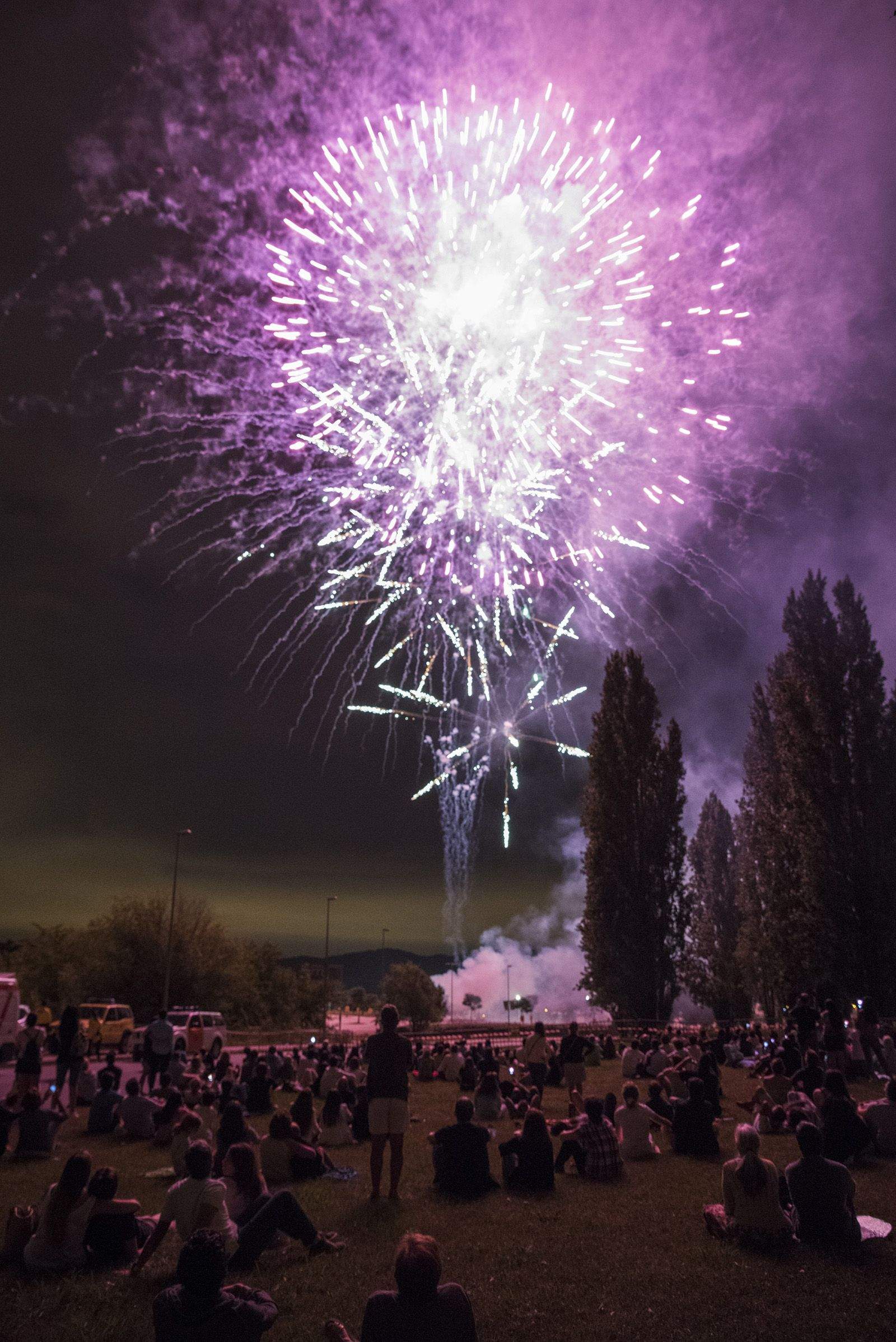 Castells de focs de la Festa Major del 2021. FOTO: Bernat Millet.