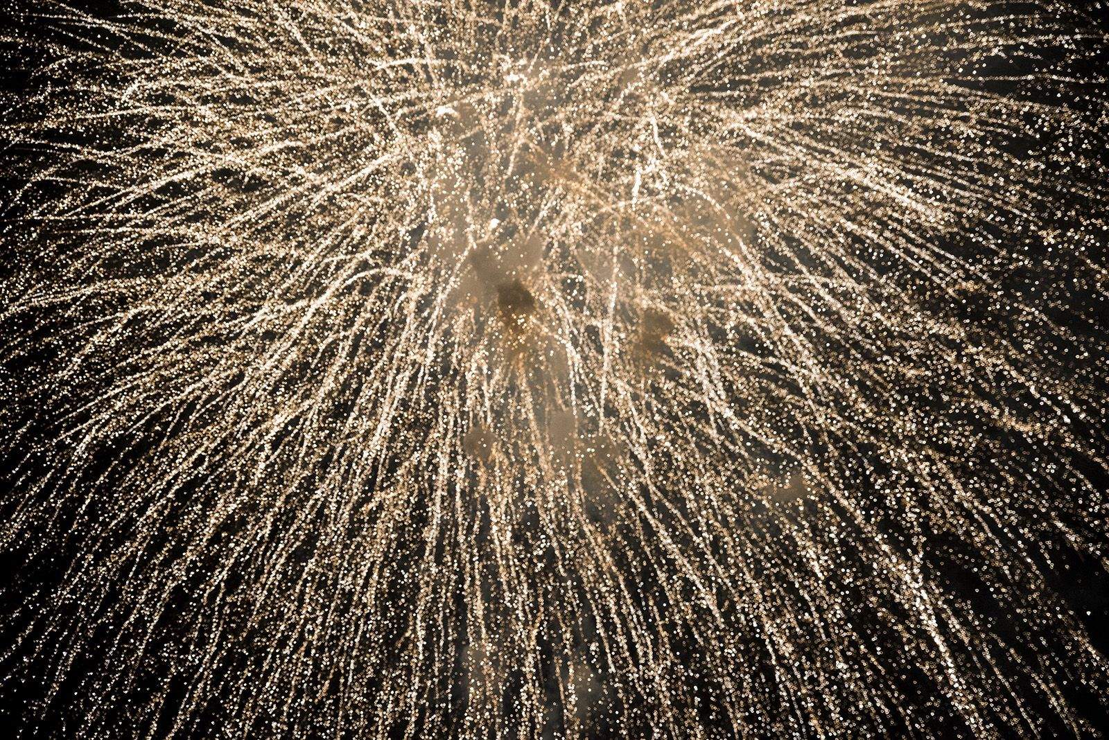 Castells de focs de la Festa Major del 2021. FOTO: Bernat Millet.