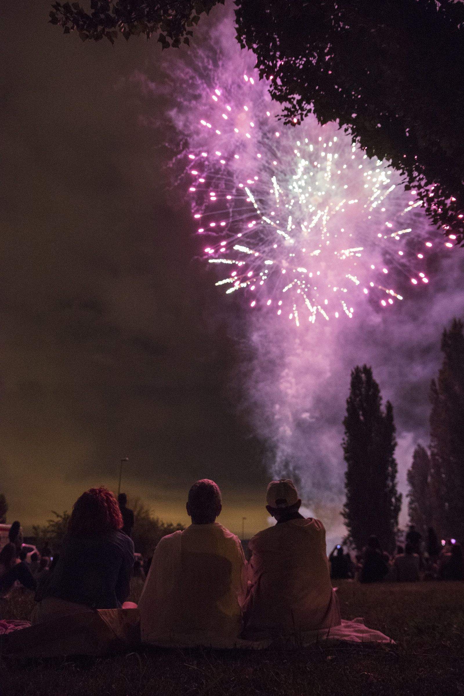 Castells de focs de la Festa Major del 2021. FOTO: Bernat Millet.