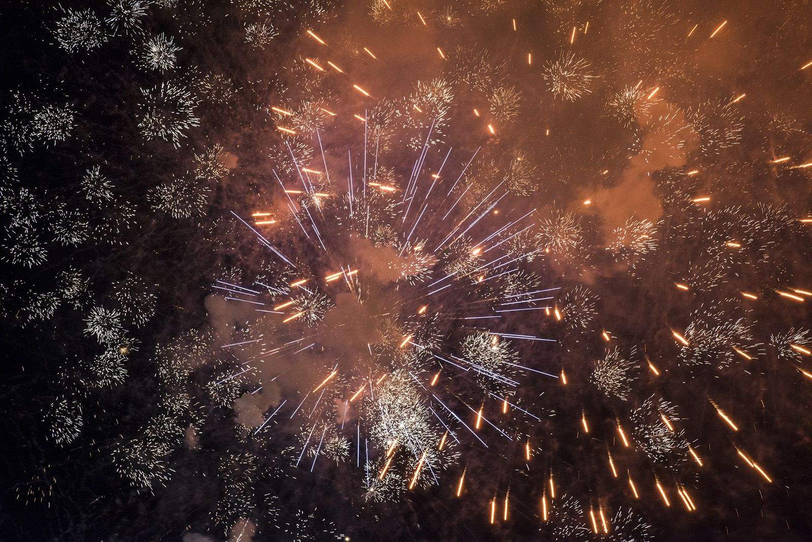Castells de focs de la Festa Major del 2021. FOTO: Bernat Millet.