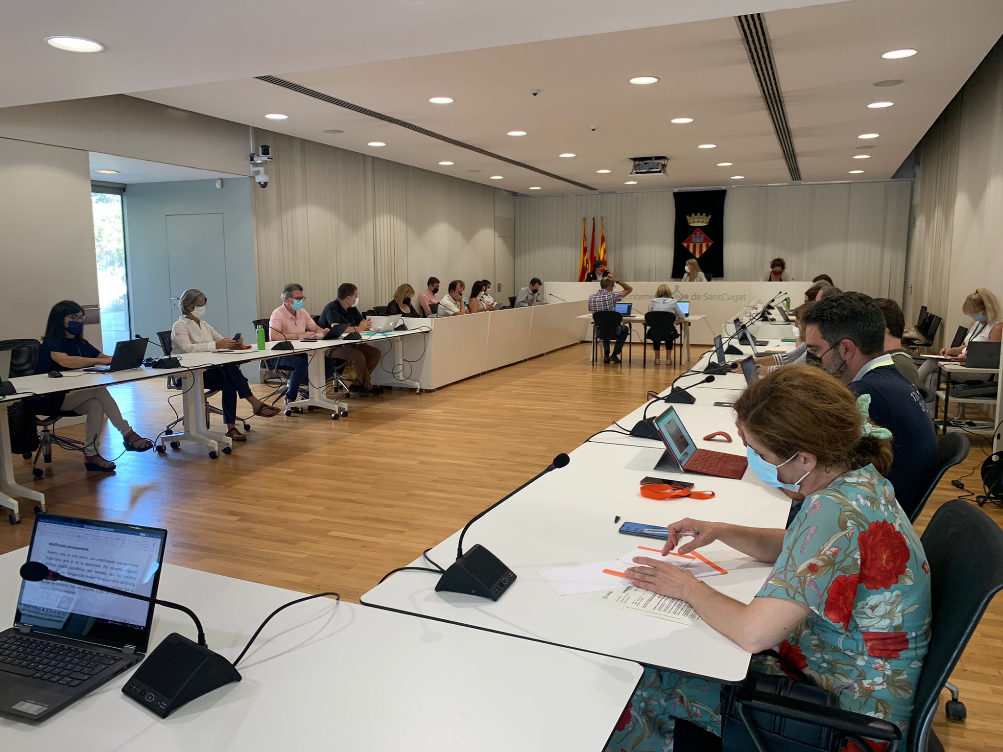 Ple municipal extraordinari del mes de juliol a Sant Cugat. FOTO: Àgata Guinó