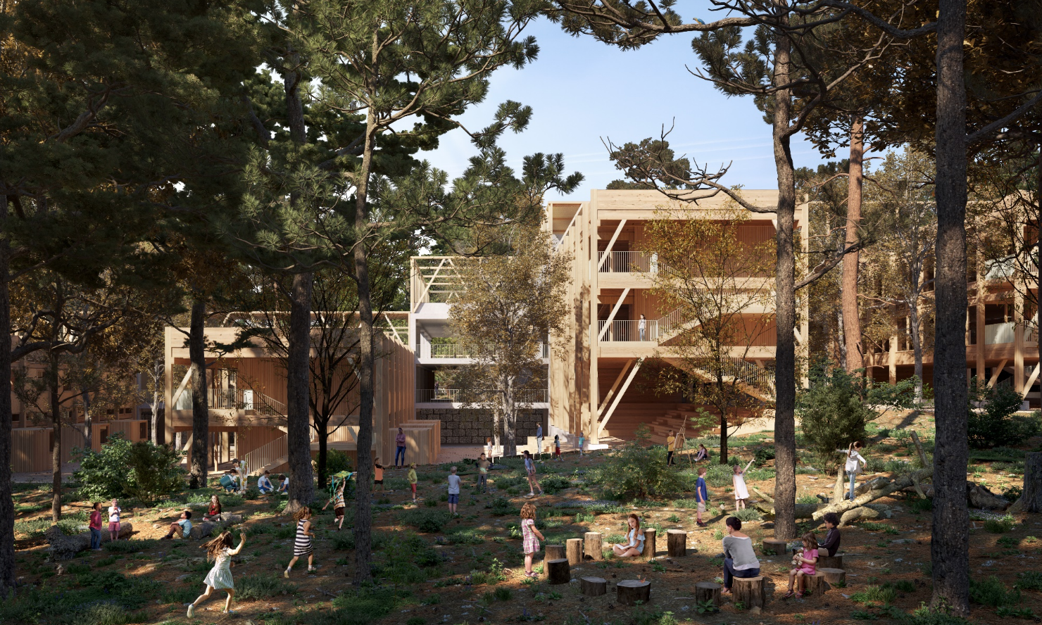 Imatge virtual de com seria la Mirada, al Bosc de Volpelleres. FOTO: Ajuntament