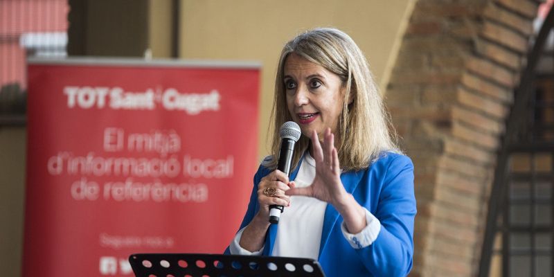 L'alcaldessa, Mireia Ingla, en la presentació del Món Sant Cugat. FOTO: TOT Sant Cugat