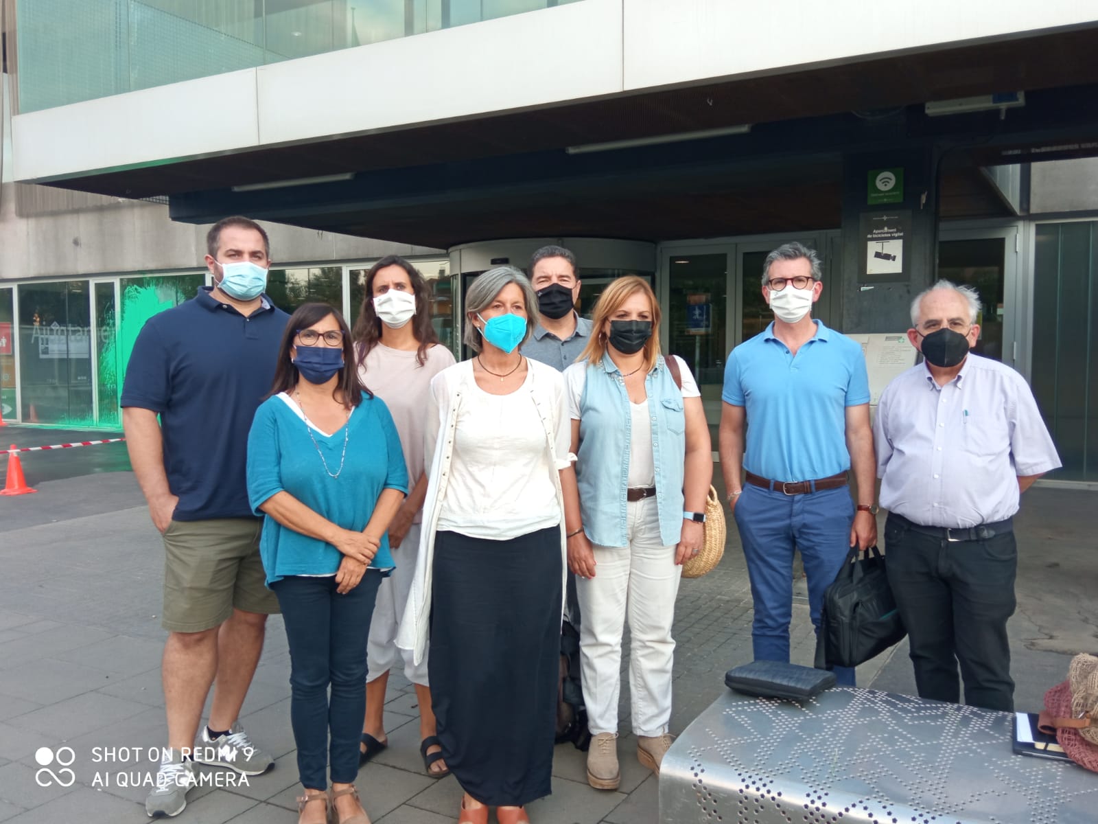 L'equip de Junts per Sant Cugat després d'un ple municipal. FOTO: Ferran Mitjà