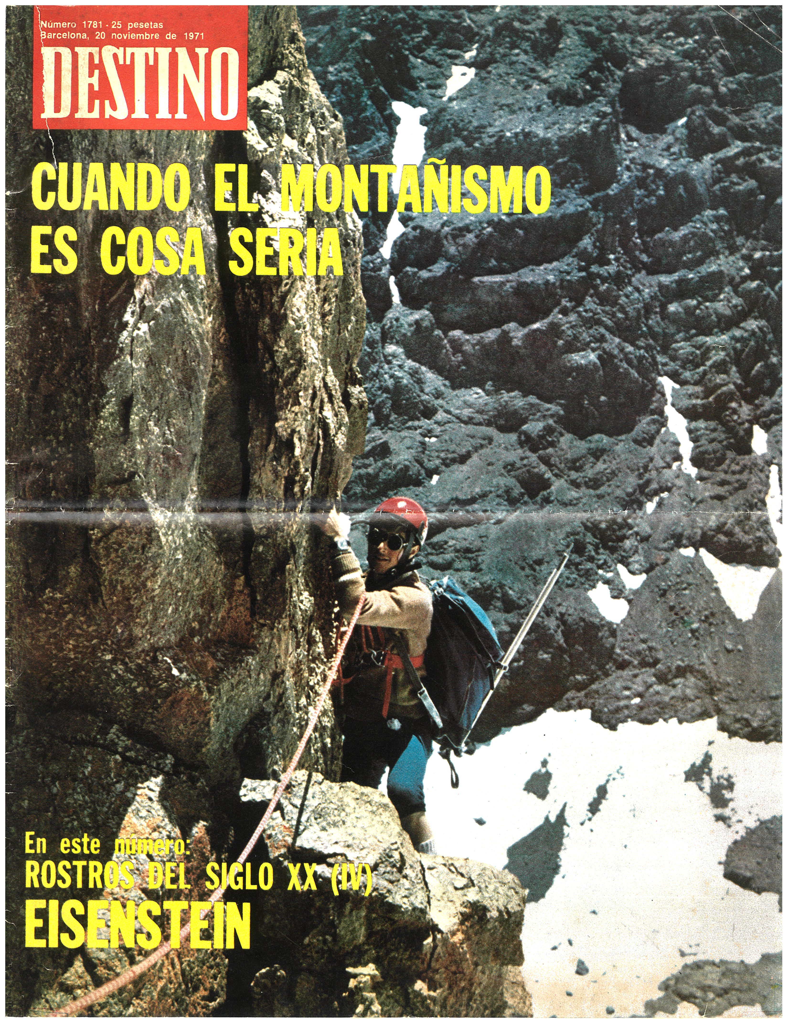 Portada de la revista “Destino” amb el reportatge de l’expedició en portada