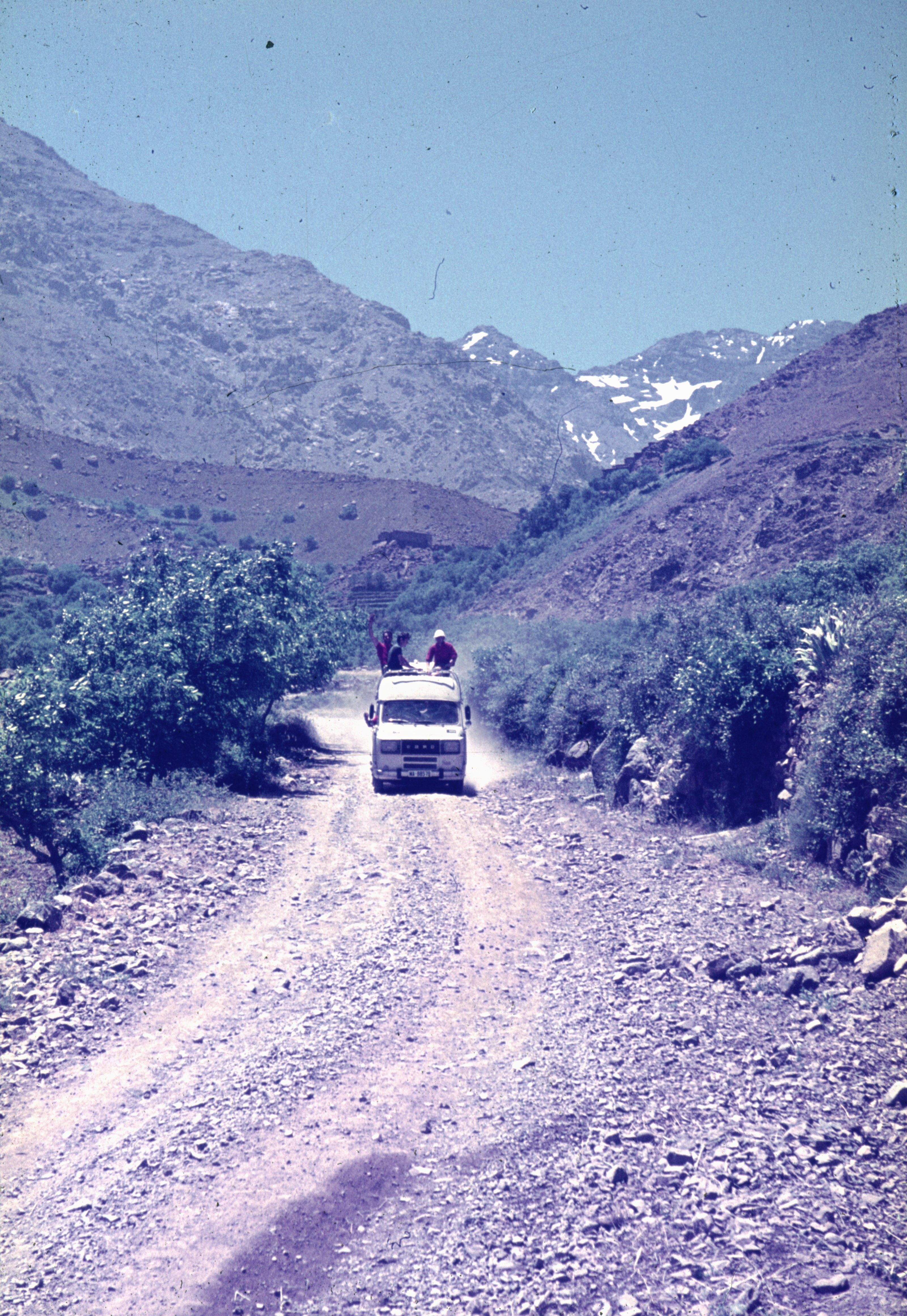 ruta a Imlil final de trajecte amb vehicle