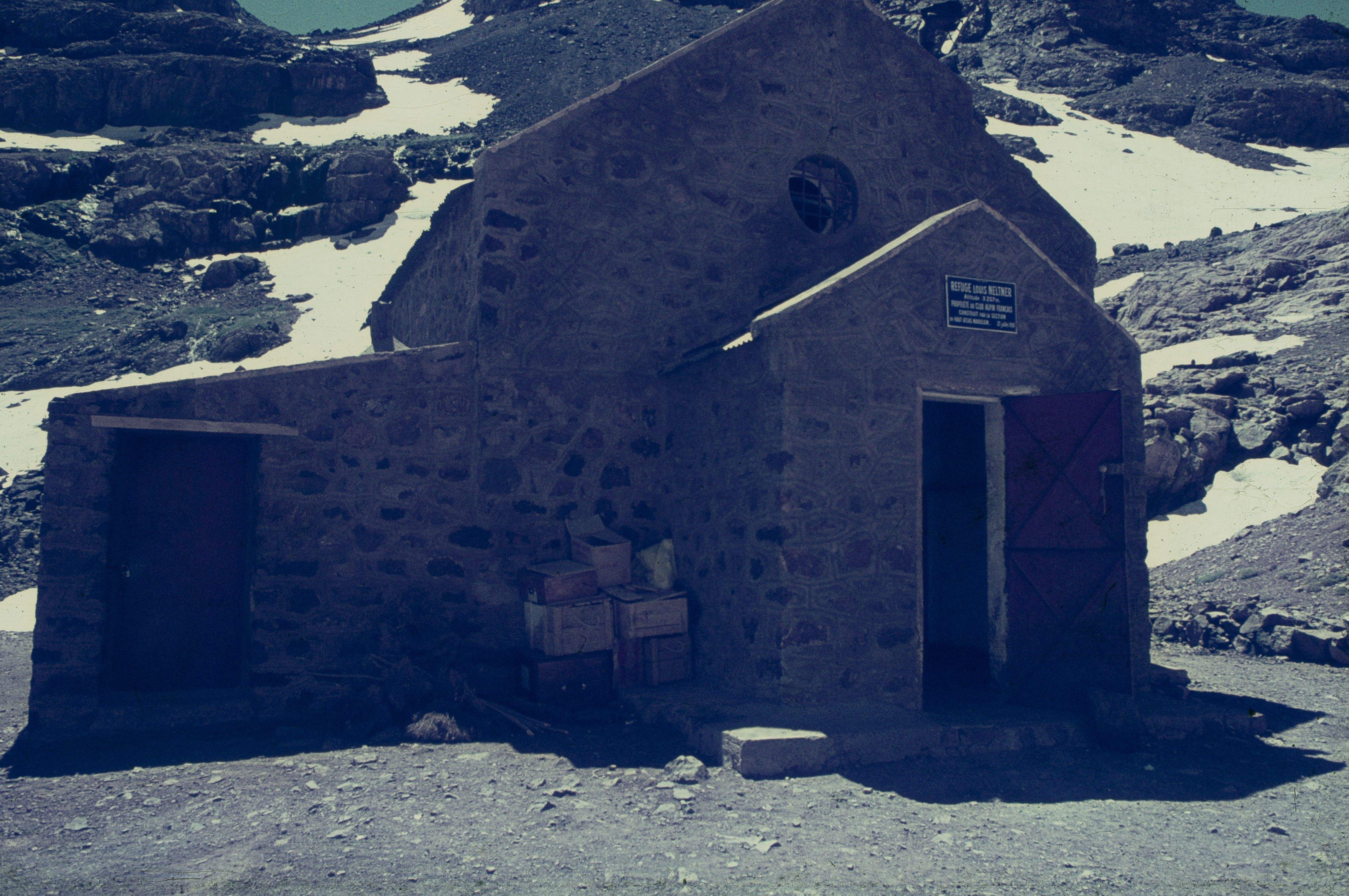 Refugi Neltner a 3.207m d’alçada, al peu del Toubkal, i que va ser el camp base de totes les sortides