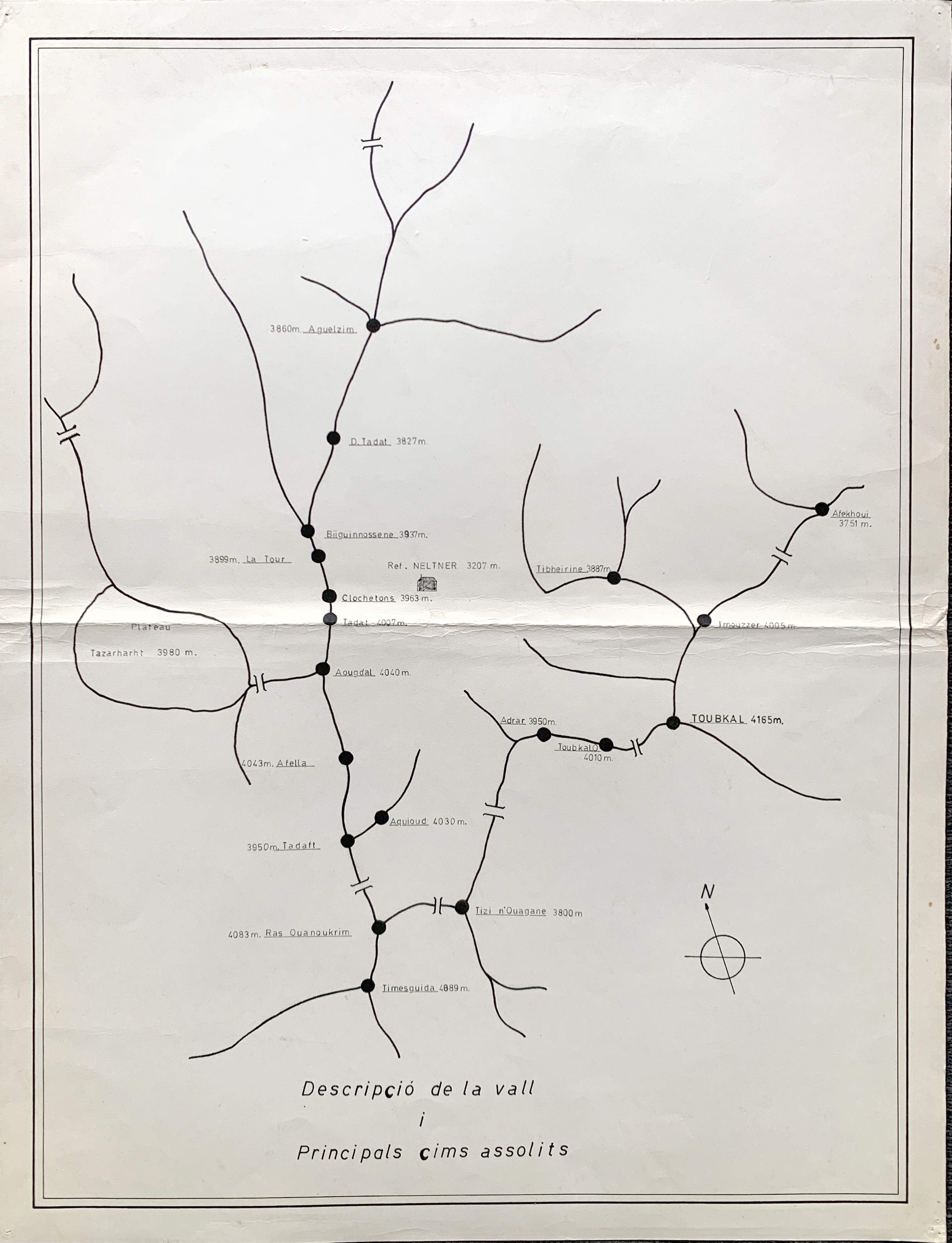 Plànol dels principals cims assolits