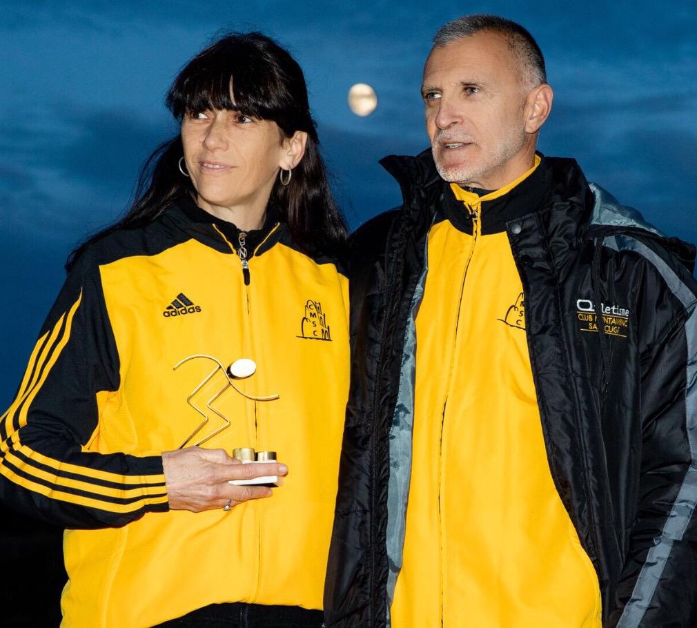 Alicia Hernández amb Toni Corgos, el seu entrenador. FOTO: Cedida