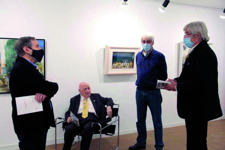 Art en pandèmia L’any 2020, en plena pandèmia, la Sala Rusiñol era escenari d’una exposició homenatge a Ramon Aguilar Moré