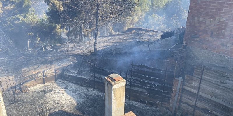 Incendi al Turó de Montcada, ubicat dins del Parc de Collserola. FOTO: Cedida