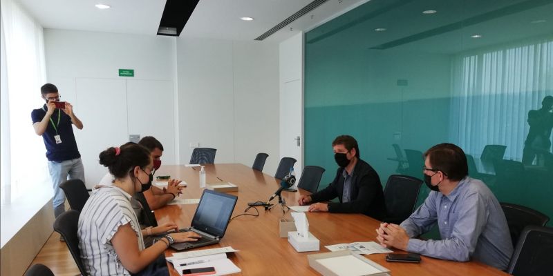 Roda de premsa sobre els ajuts socials a l'habitatge. FOTO: Cedida