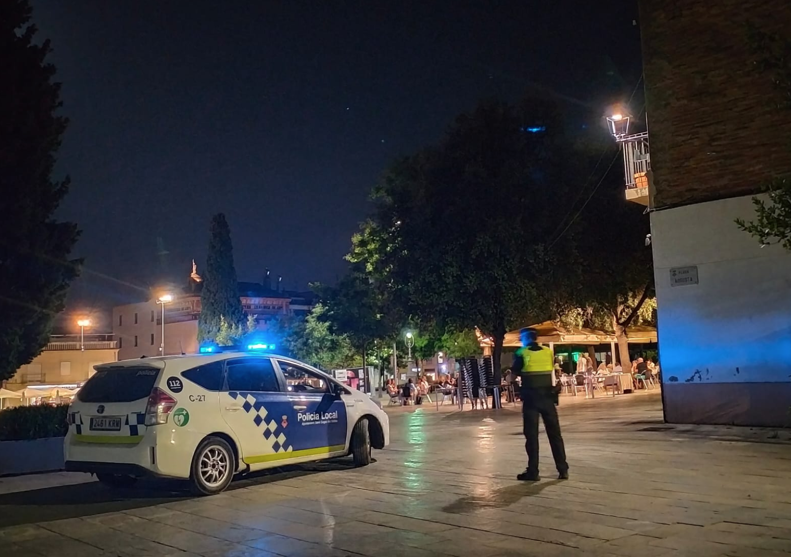 Dispositiu policial per evitar concentracions nocturnes FOTO: Ajuntament