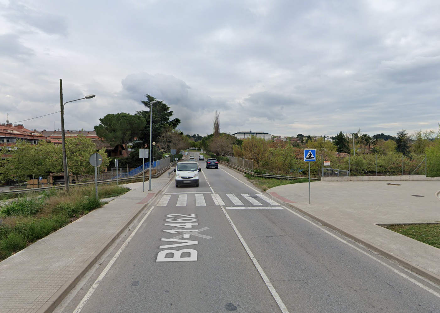 El tram de la carretera de Vallvidrera on s'instal·larà el semàfor FOTO: Google Maps